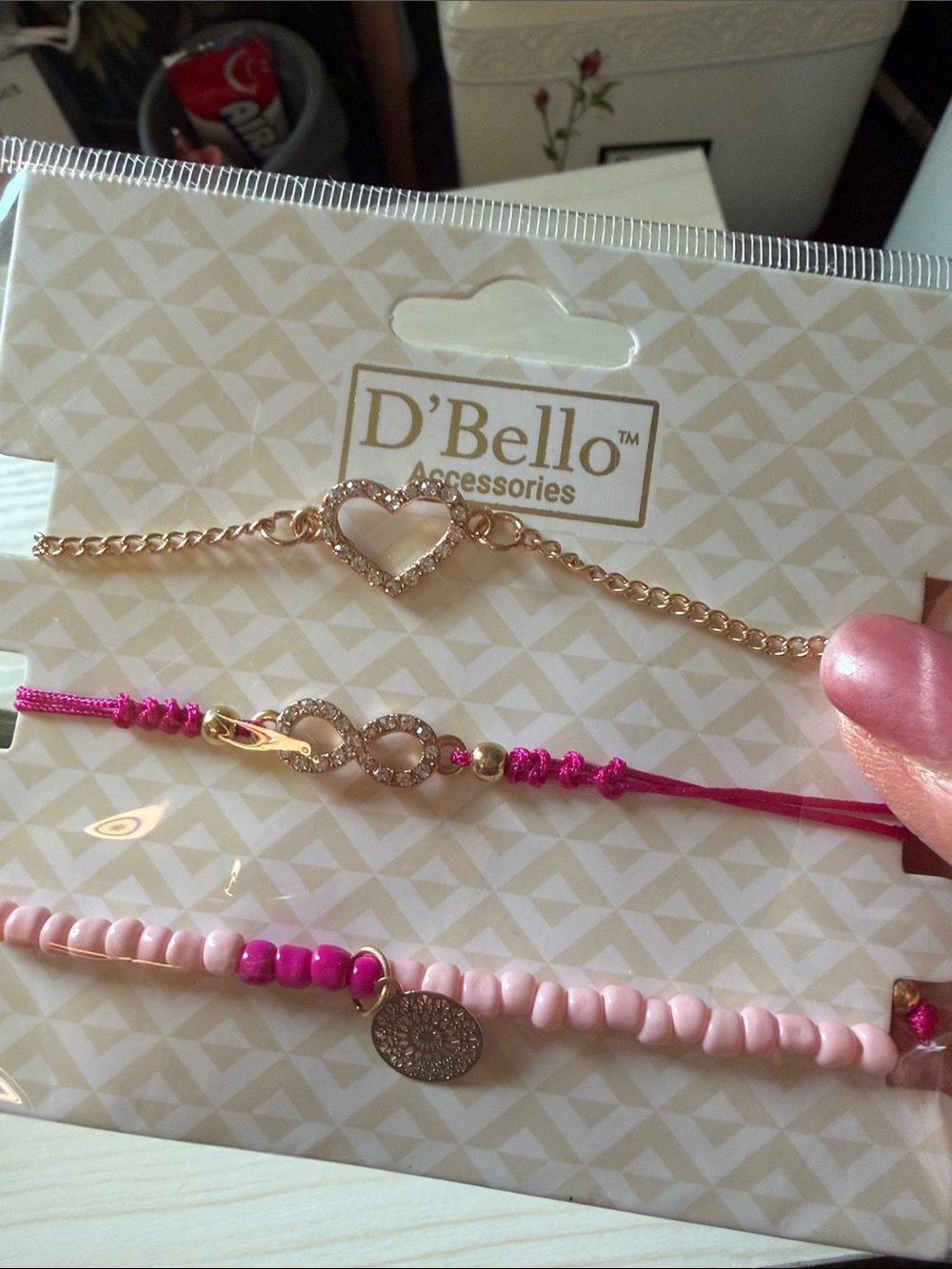 D'Bello Bracelet Sets— Purple, Pink & Silver Styles (choose one) - Picture 4 of 4